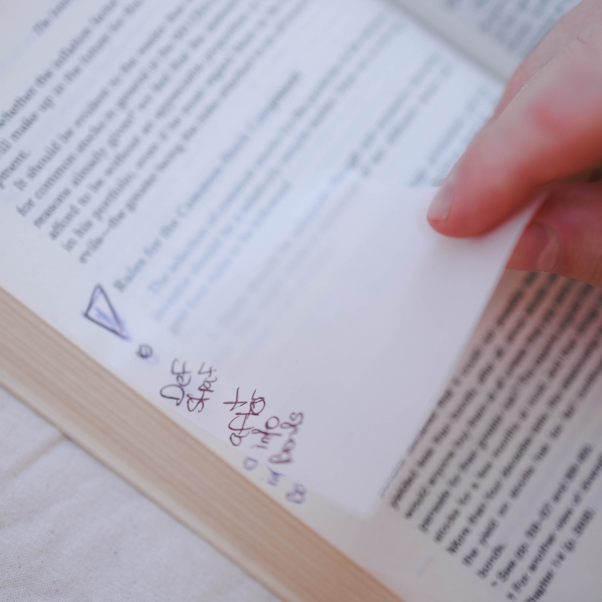 Transparent sticky notes for books – clear reusable sticky notes for annotating without covering text - written notes on the written text